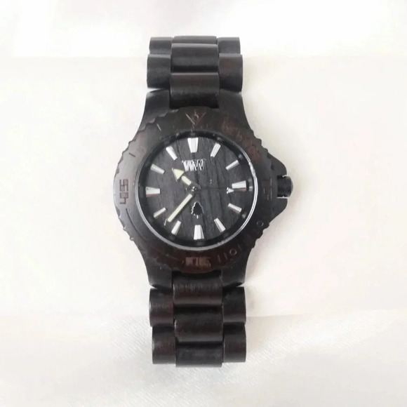 WeWood "Date" dark mahogany watch - Picture 1 of 7